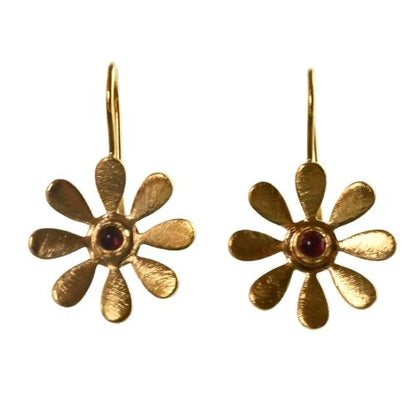 Euro Gold Gemstone Daisy Drops A316a