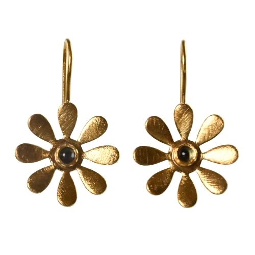 Euro Gold Gemstone Daisy Drops A316a