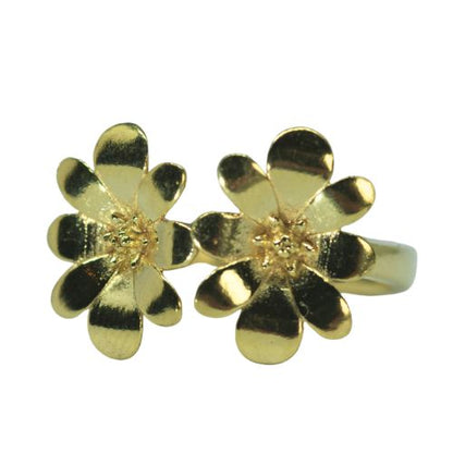 Rococo Violet flower Open sized ring RB007