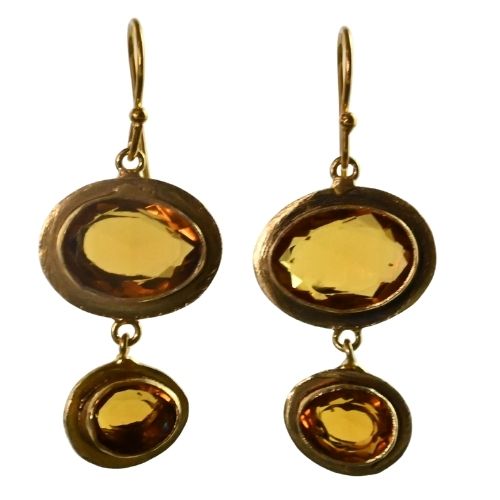 Euro Gold Gemstone Drops A340