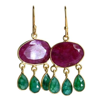 Euro Gold Gemstone Earrings-many varieties A36F
