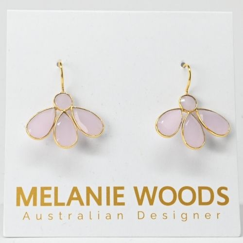 Euro Gold Gemstone Earrings- A263
