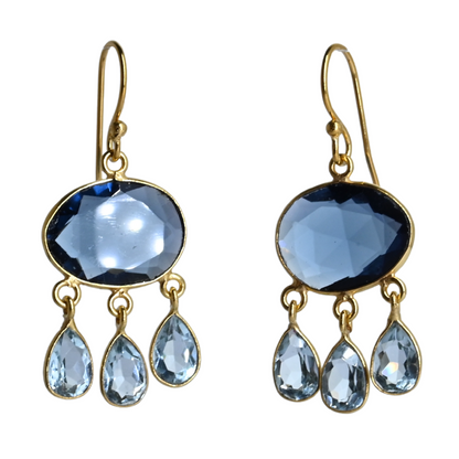 Euro Gold Gemstone Earrings-many varieties A36F