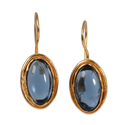Euro Gold Gemstone Earring A352