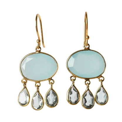 Euro Gold Gemstone Earrings-many varieties A36F