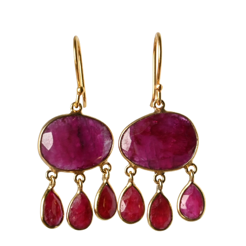 Euro Gold Gemstone Earrings-many varieties A36F