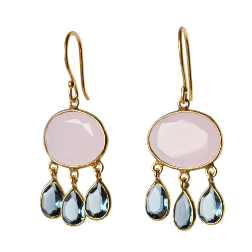 Euro Gold Gemstone Earrings-many varieties A36F