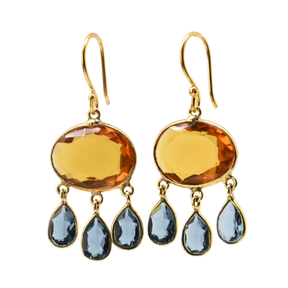 Euro Gold Gemstone Earrings-many varieties A36F