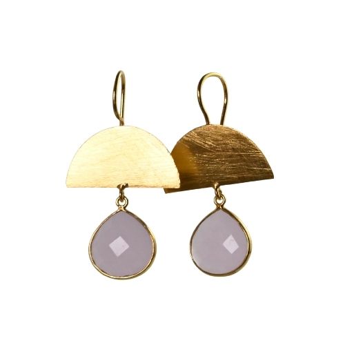 Euro Gold Gemstone Stud Drops A298a