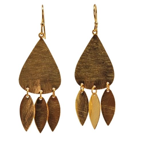 Euro Gold Drop Earrings B340