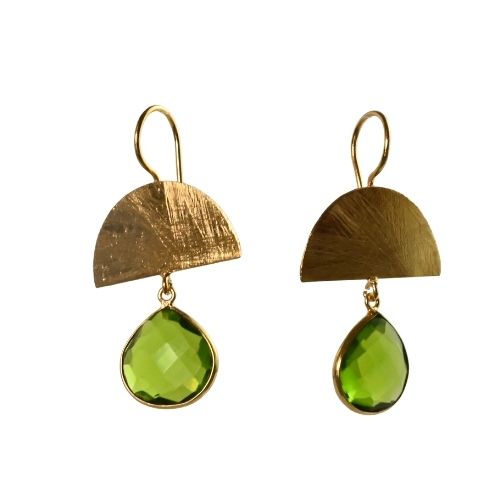 Euro Gold Gemstone Stud Drops A298a