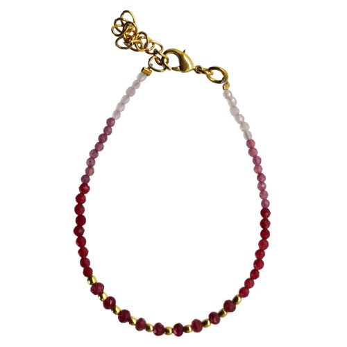 Euro Gold beaded  bracelet with gems- A1CB