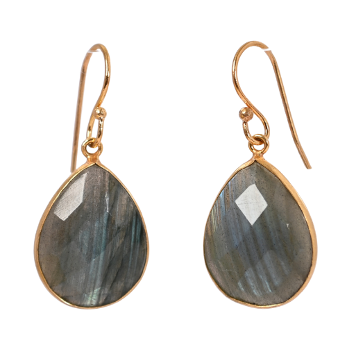 Euro Gold Gemstone Earring A362