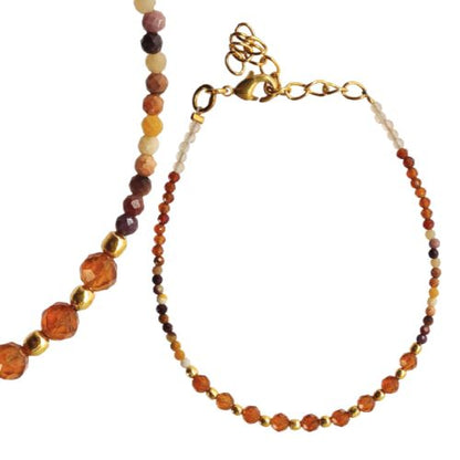 Euro Gold beaded  bracelet with gems- A1CB