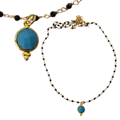 New ! Euro Gold 45 cm Gemstone Chain Necklace A1