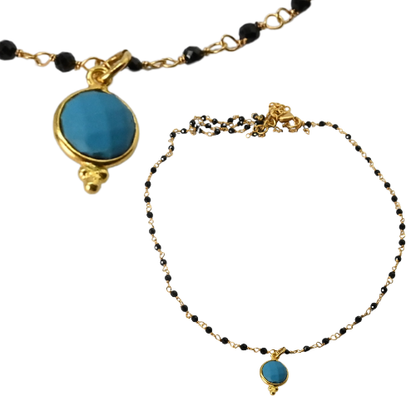 New ! Euro Gold 45 cm Gemstone Chain Necklace A1