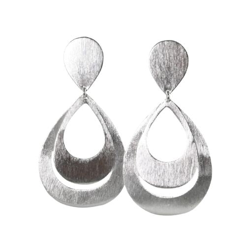 Euro  Silver Wash Earrings C451