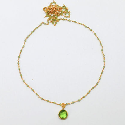 Euro Gold  Assorted Gemstones 45 cm plus 5 cm extender chain Necklace A1.