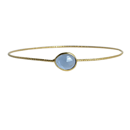 Euro Gold Bangle with gems- A278
