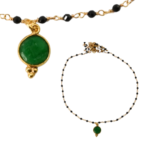 New ! Euro Gold 45 cm Gemstone Chain Necklace A1
