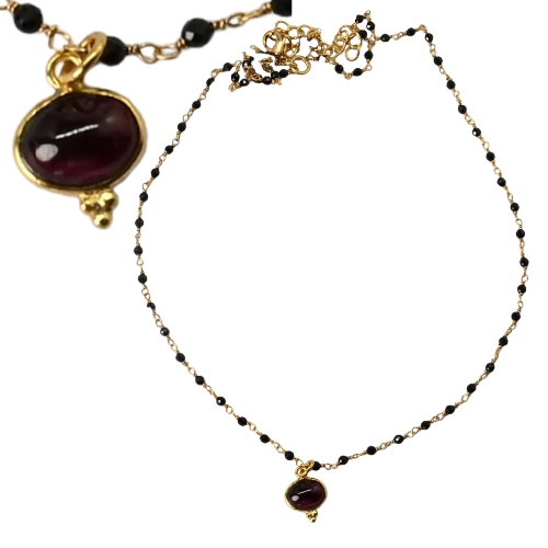 New ! Euro Gold 45 cm Gemstone Chain Necklace A1