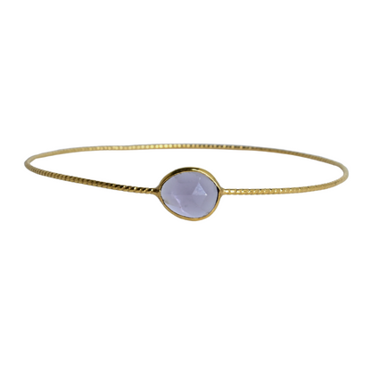 Euro Gold Bangle with gems- A278