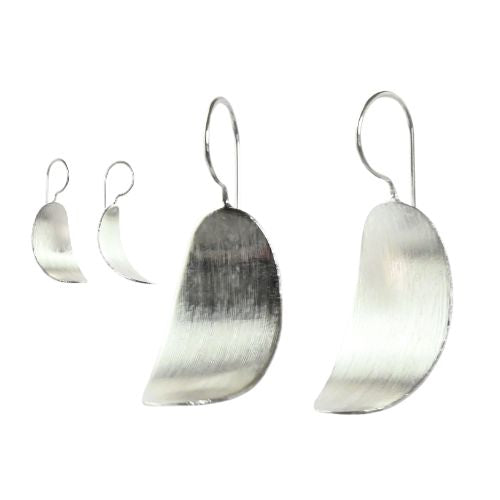 Euro  Silver Wash Earrings C450a