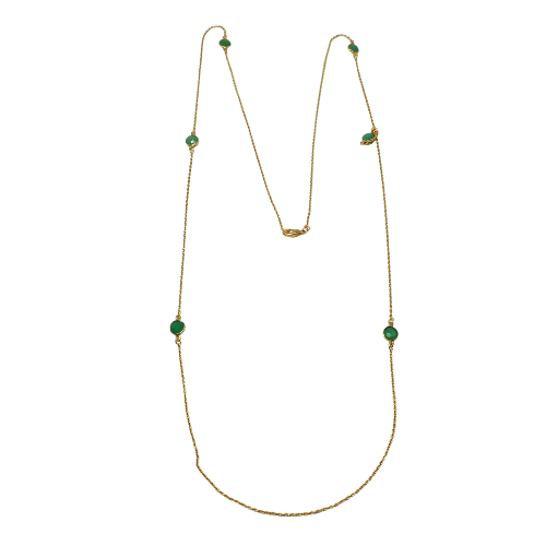 Euro Gold Gem Necklace and braceletA365
