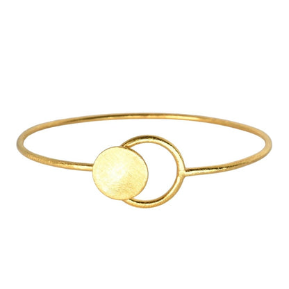 Euro Gold Round Loop cuff bangle A313