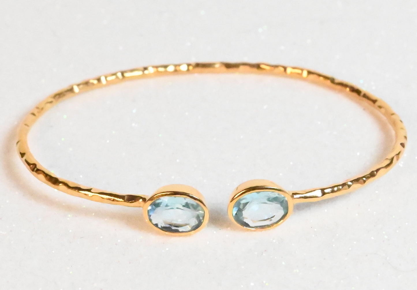 Euro Gold cuff bangle with gems- A21