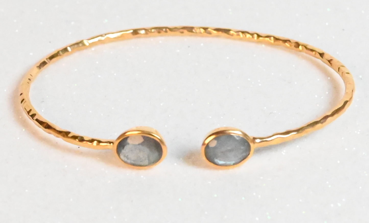 Euro Gold cuff bangle with gems- A21