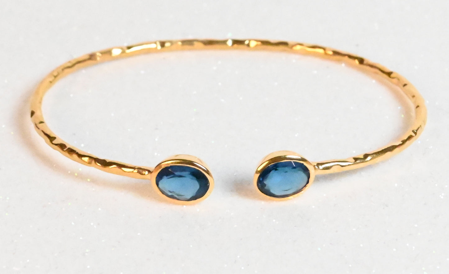 Euro Gold cuff bangle with gems- A21