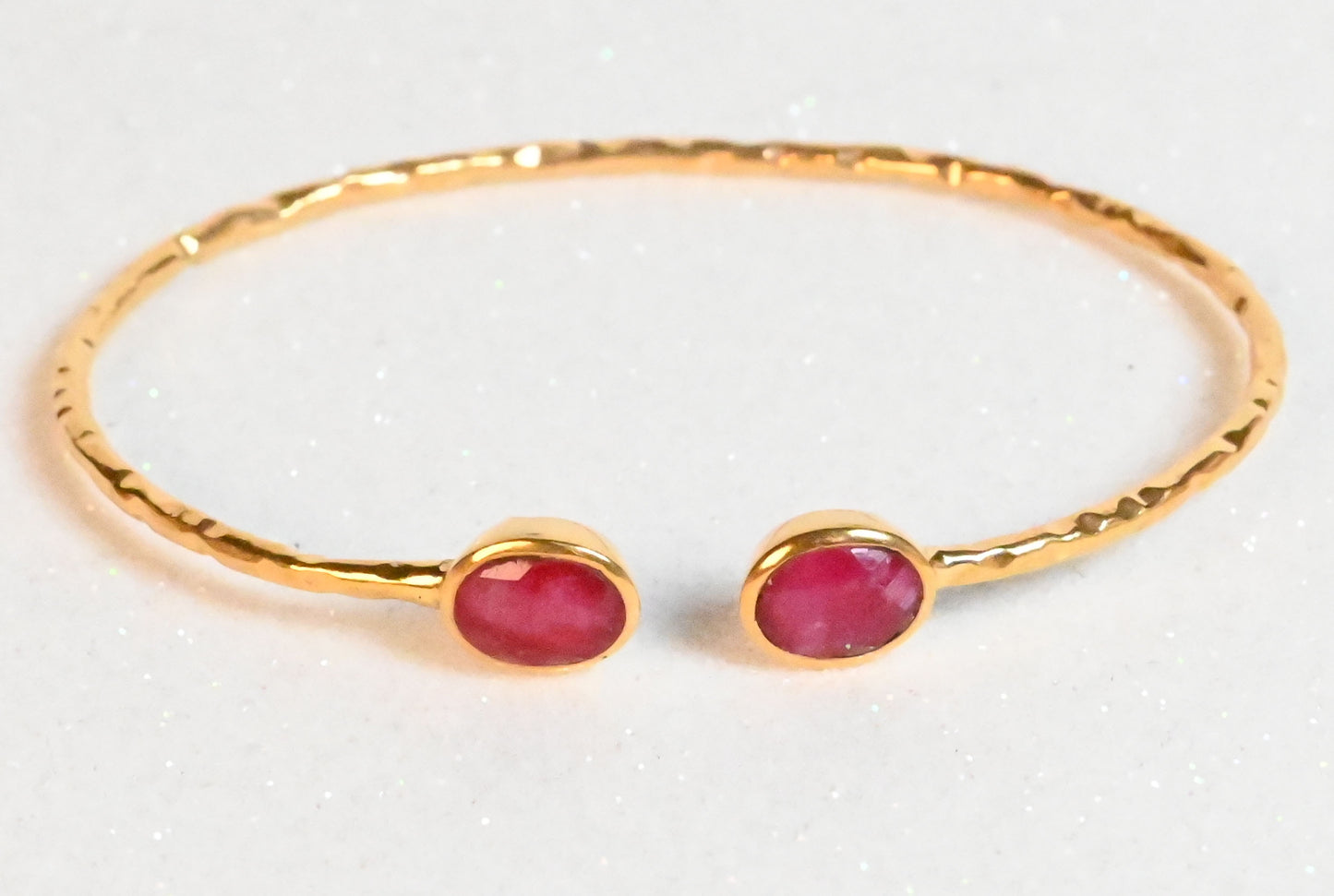 Euro Gold cuff bangle with gems- A21