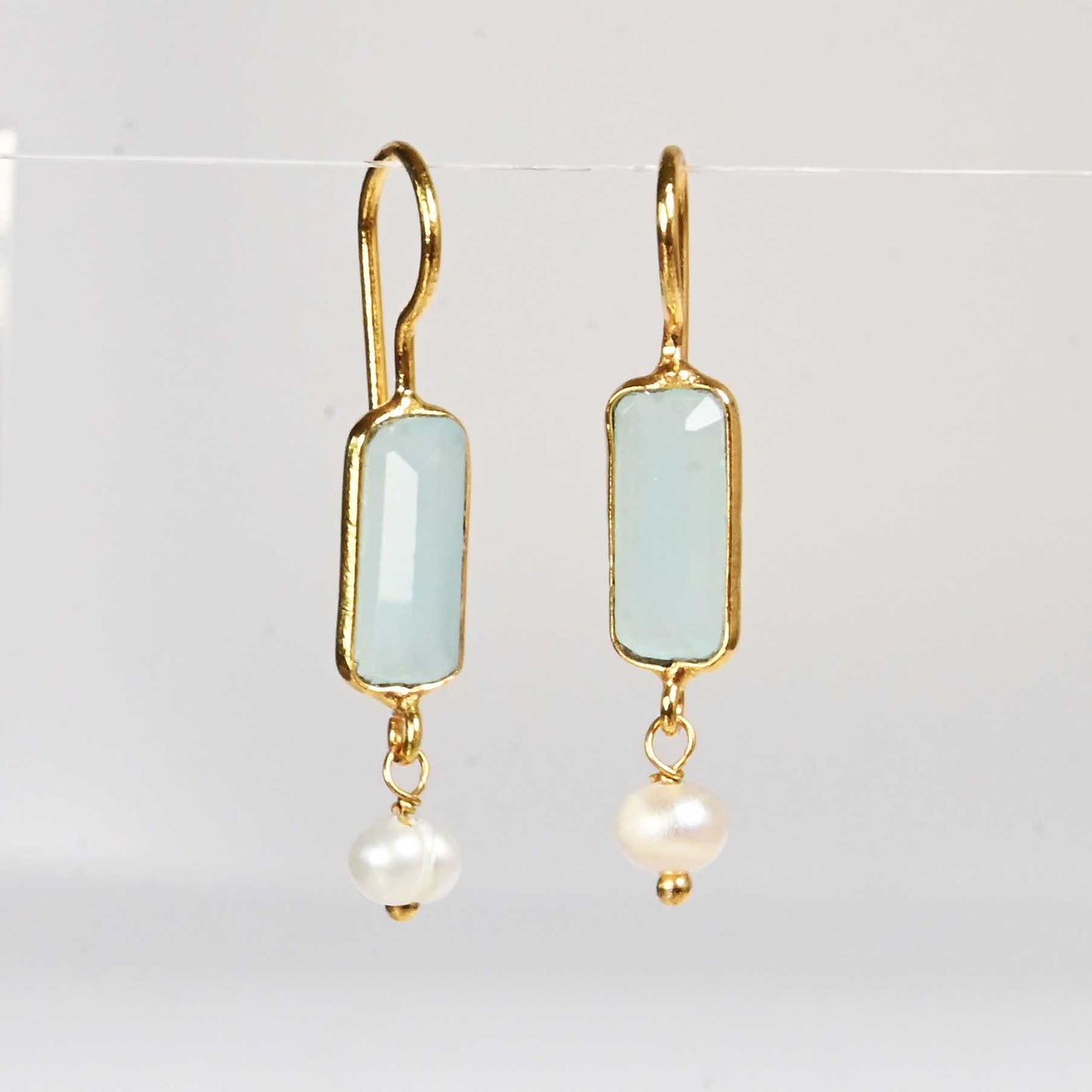 Euro Gold Gemstone Earrings- A222