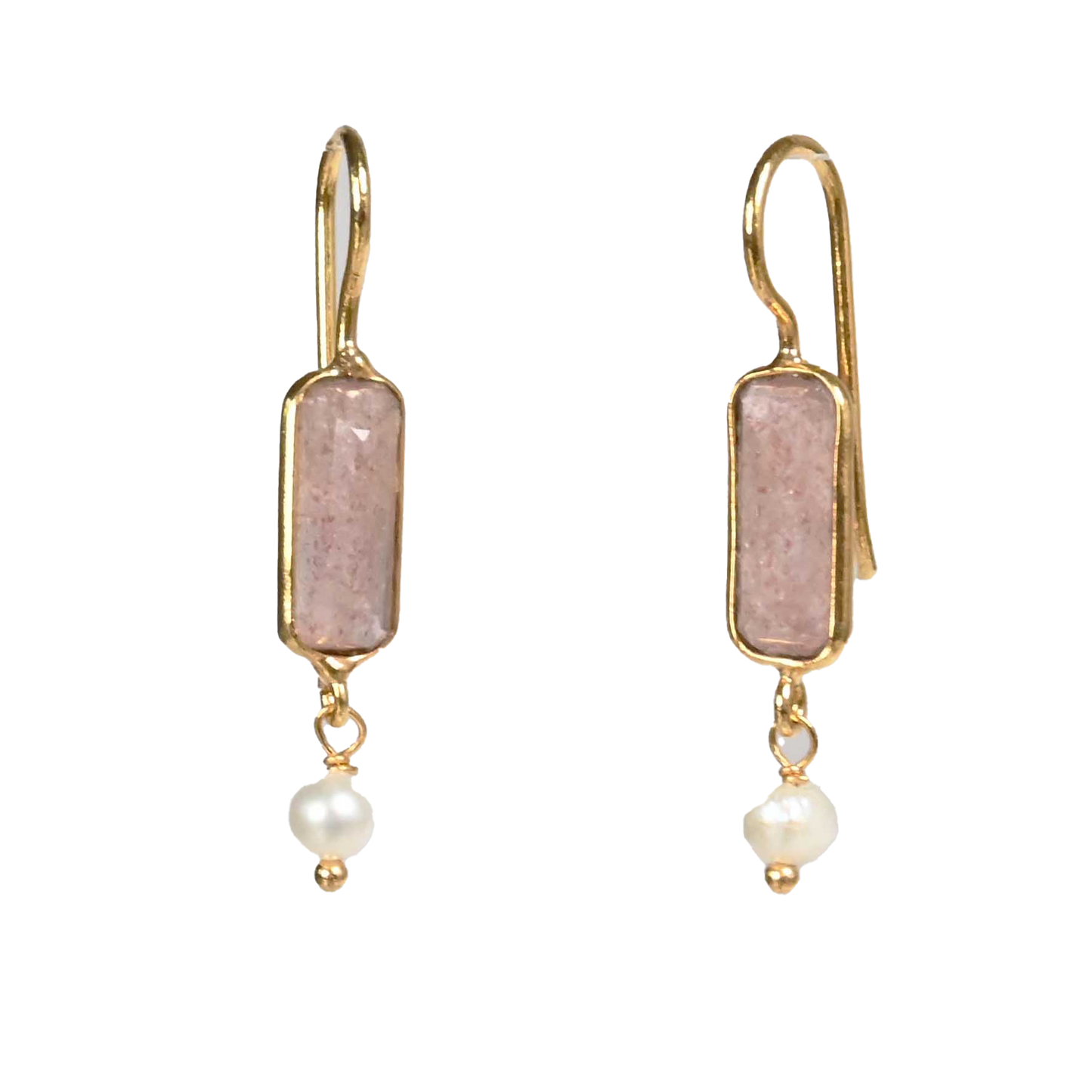 Euro Gold Gemstone Earrings- A222