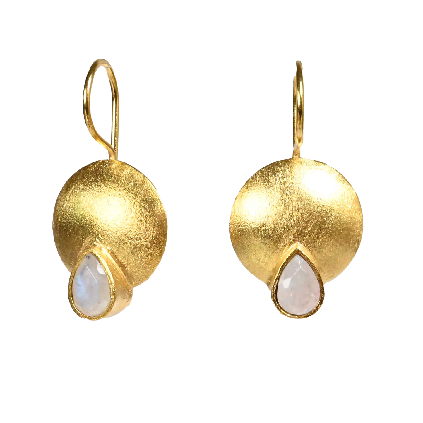 Euro Gold Gemstone Earrings- A223