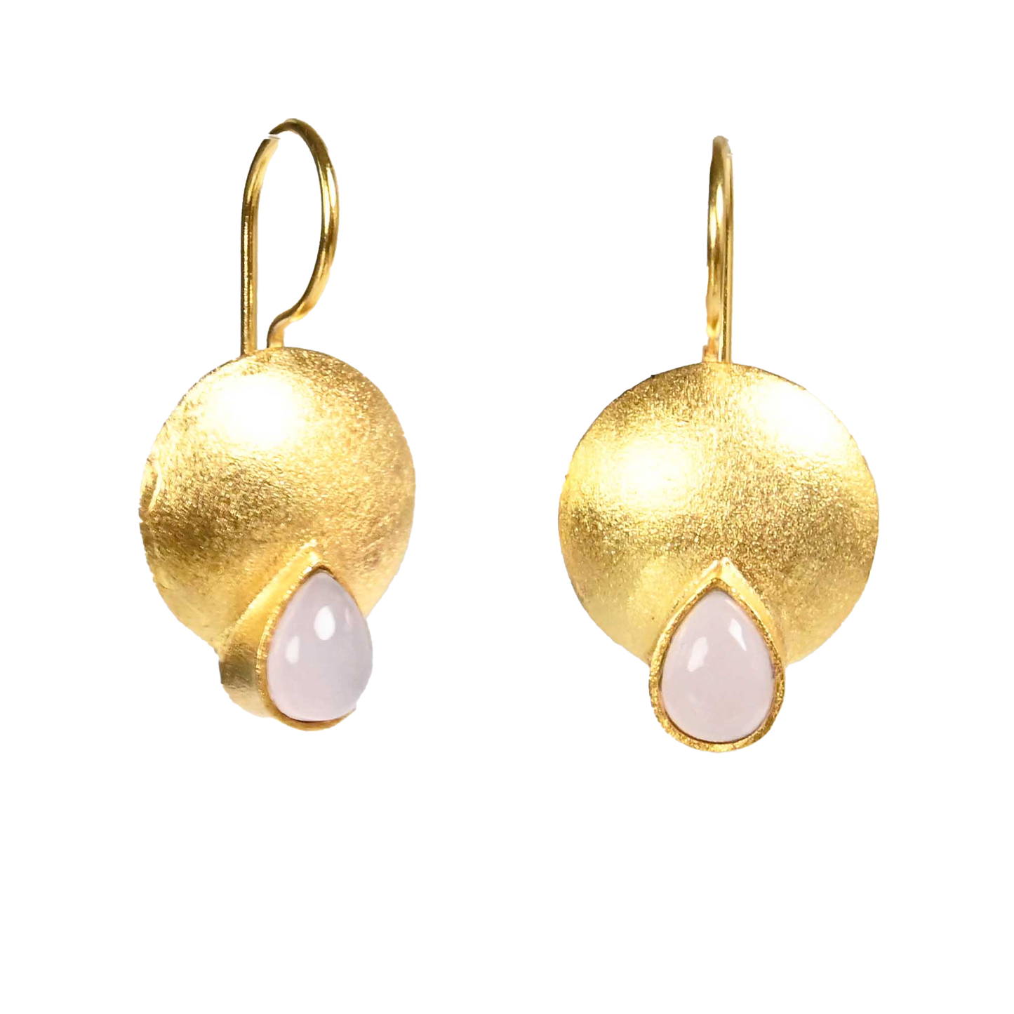 Euro Gold Gemstone Earrings- A223