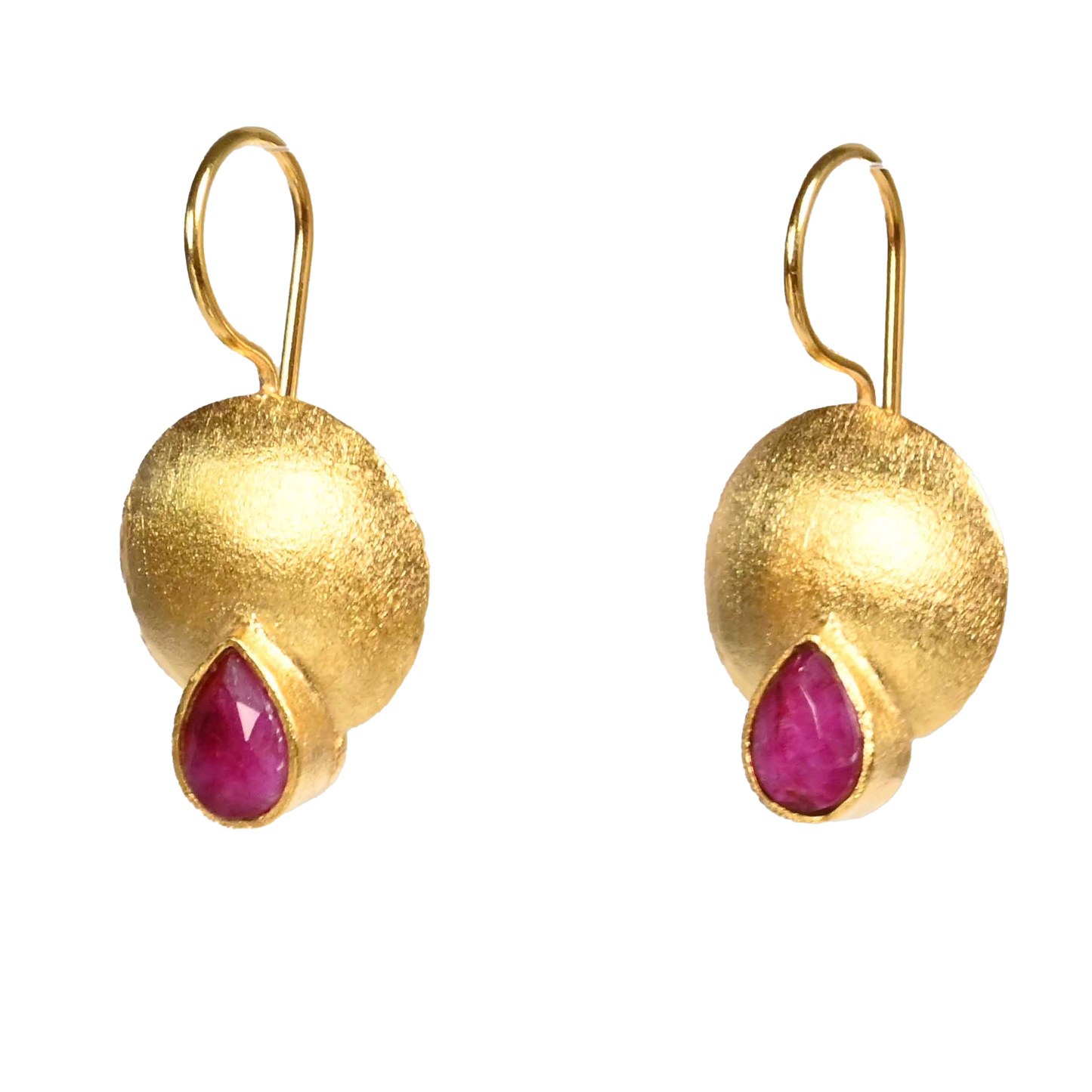 Euro Gold Gemstone Earrings- A223