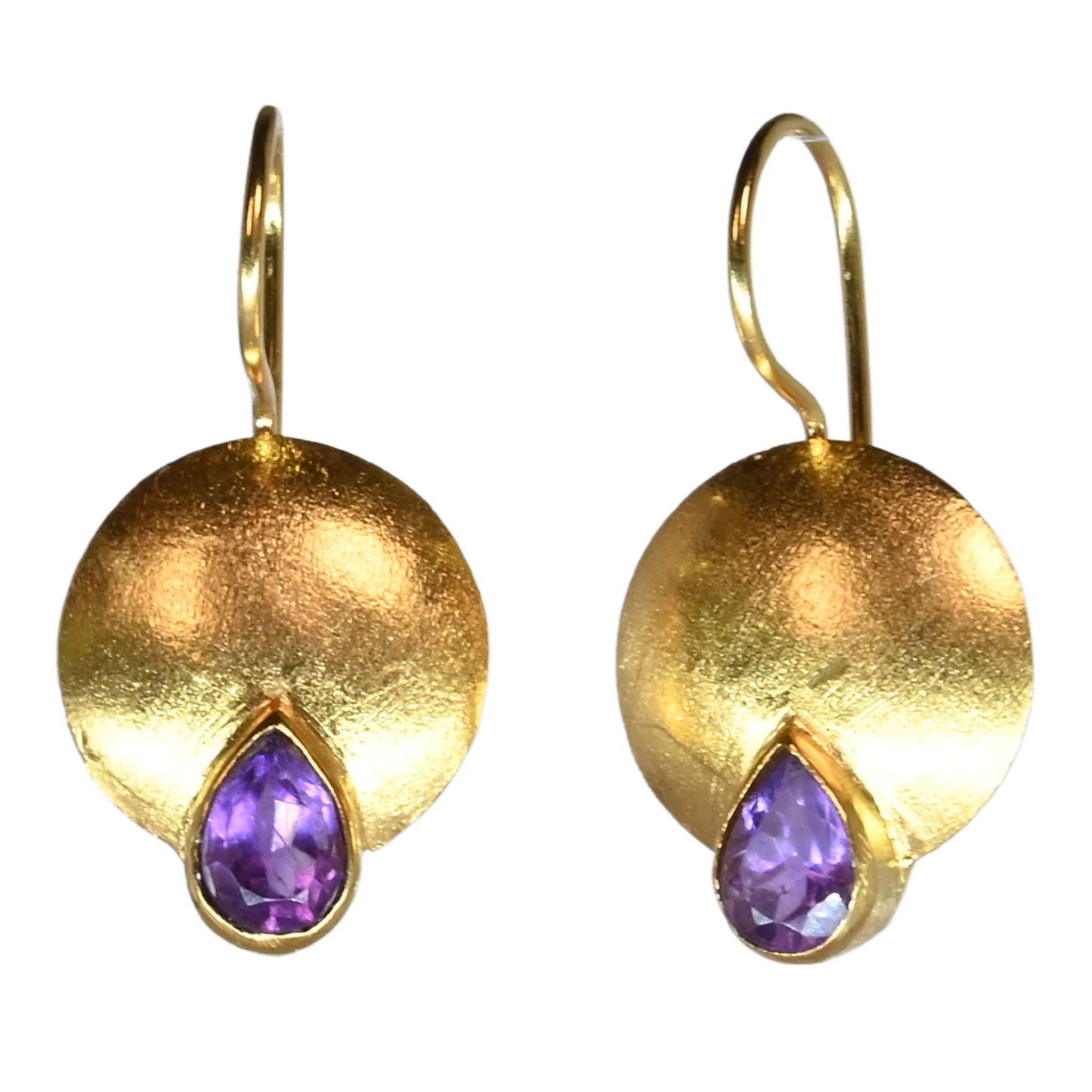 Euro Gold Gemstone Earrings- A223