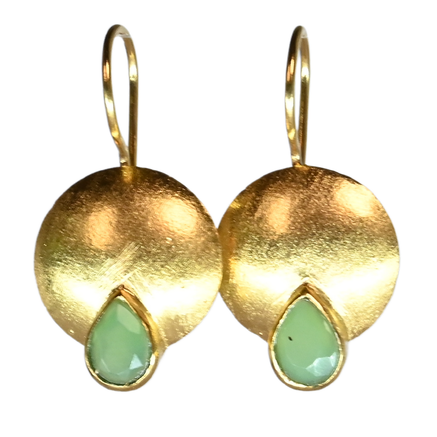 Euro Gold Gemstone Earrings- A223