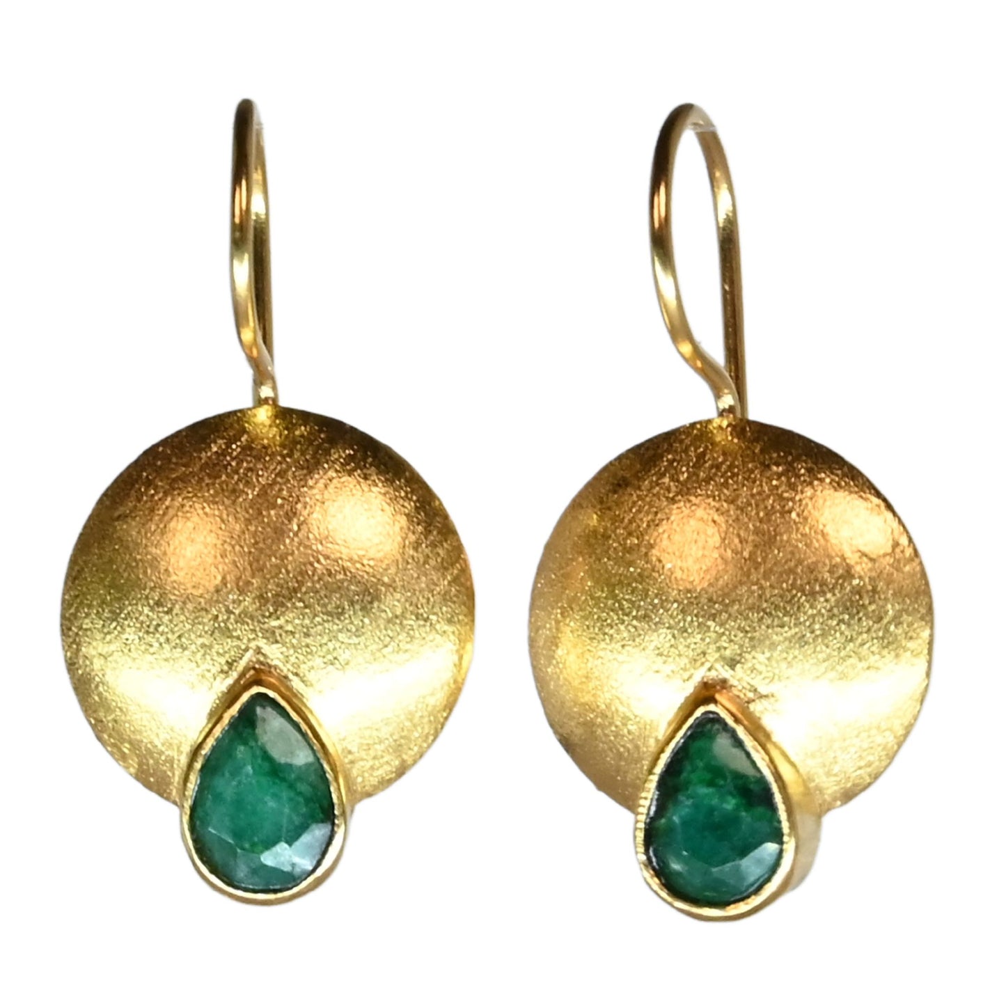 Euro Gold Gemstone Earrings- A223