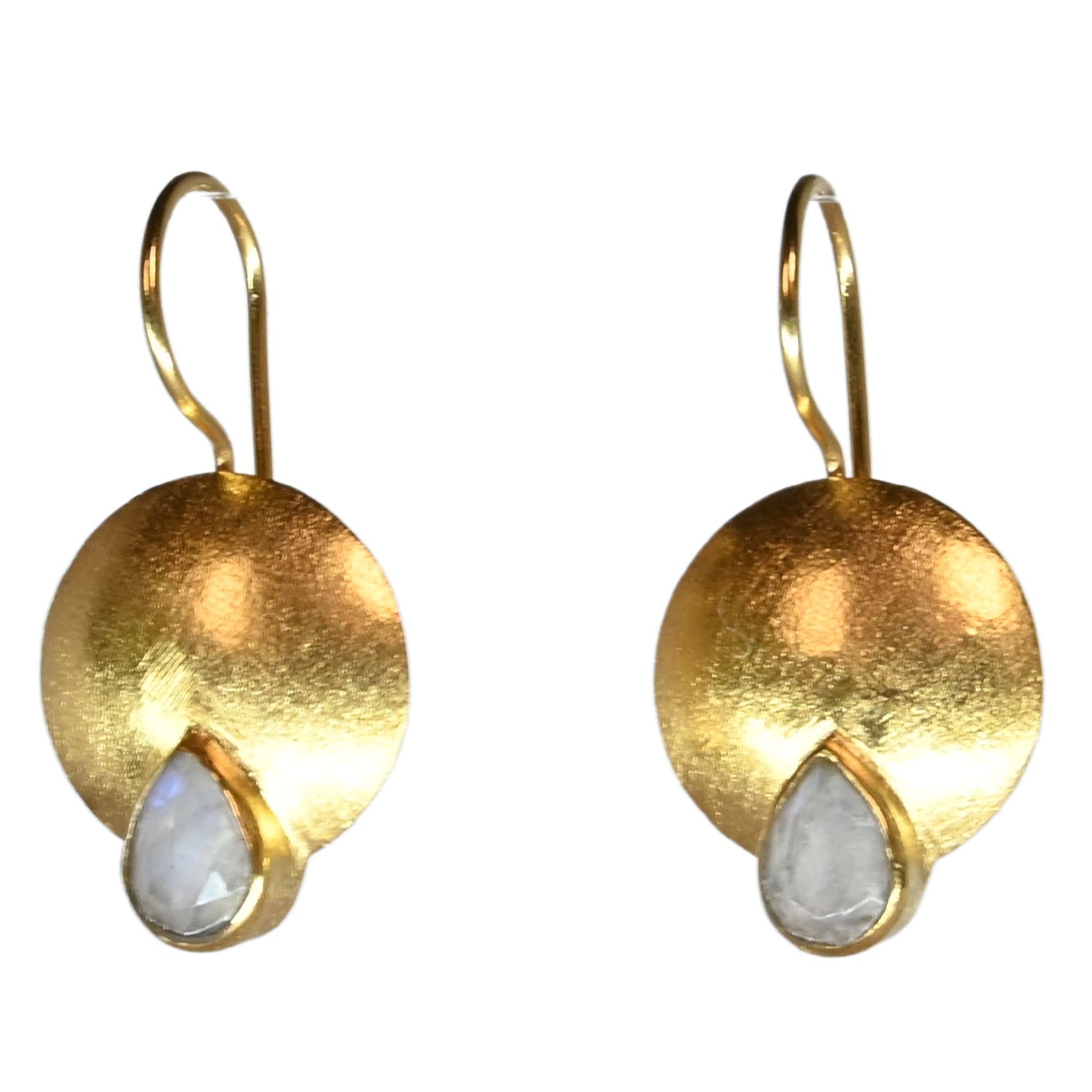 Euro Gold Gemstone Earrings- A223