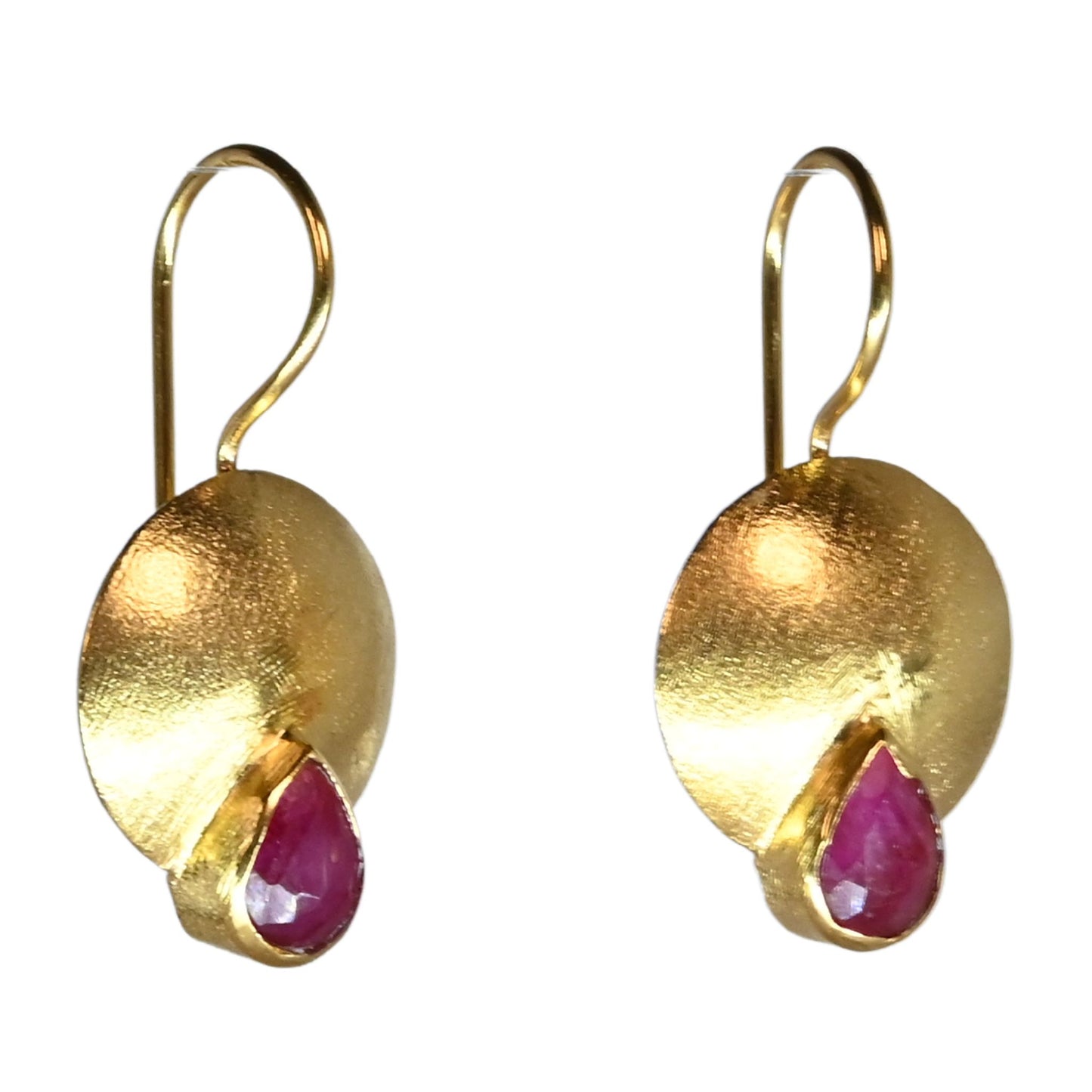 Euro Gold Gemstone Earrings- A223