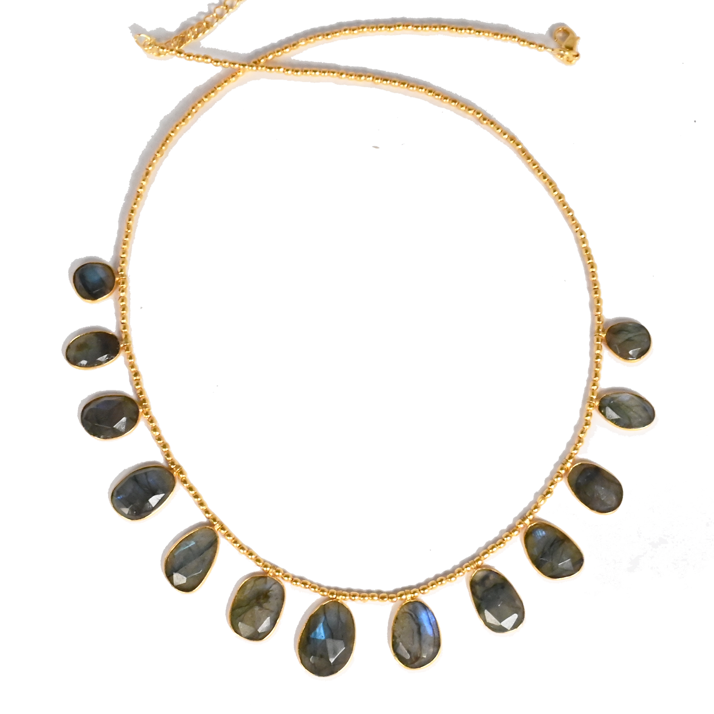 Euro Gold Gemstone Necklace 50 cm  A229