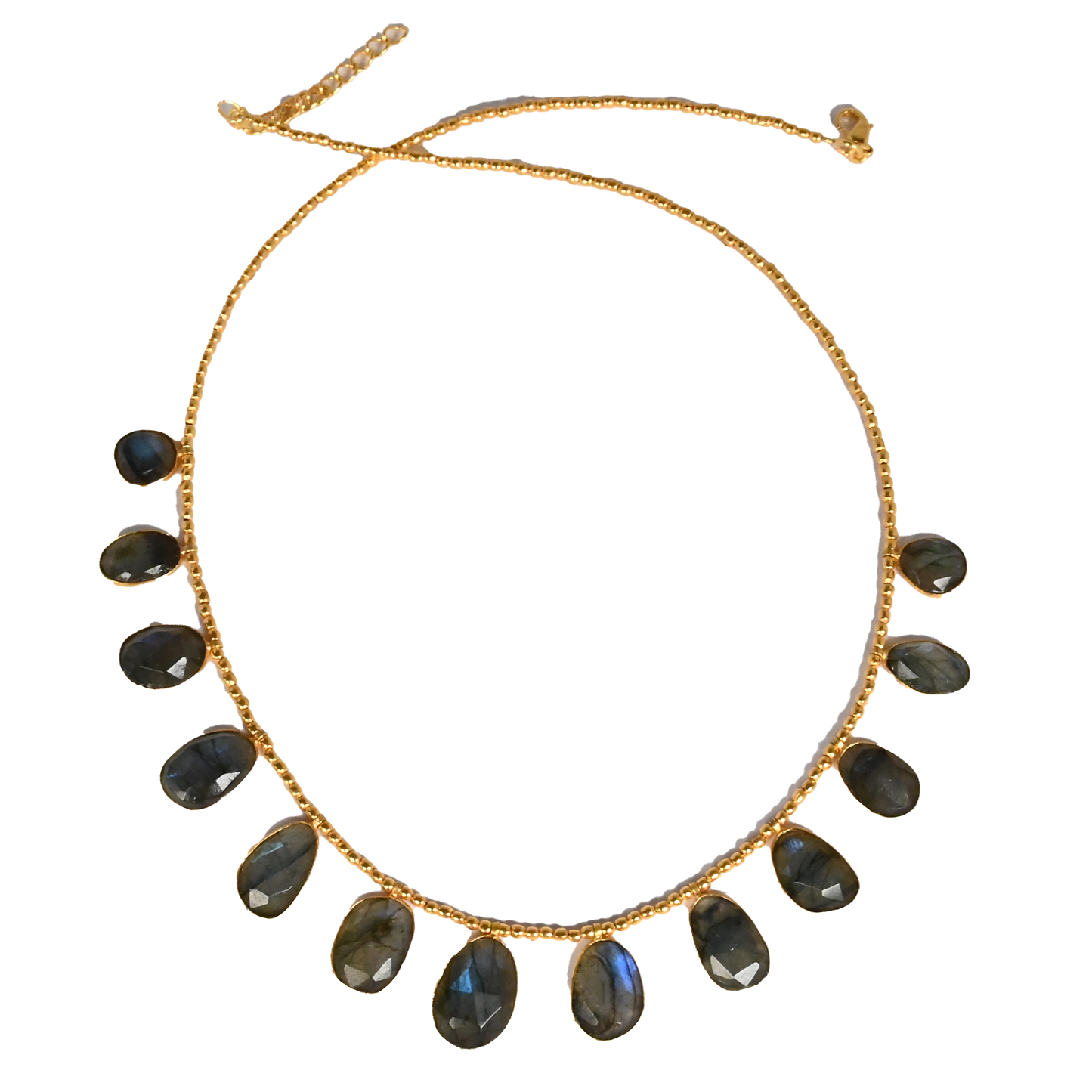 Euro Gold Gemstone Necklace 50 cm  A229