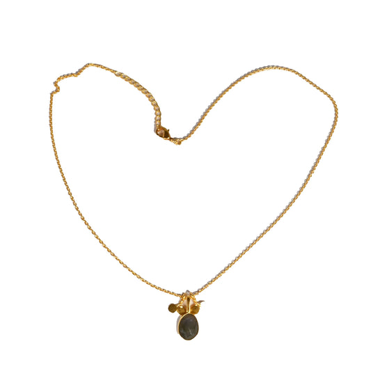 Euro Gold Gemstone Necklace 50 cm  A230