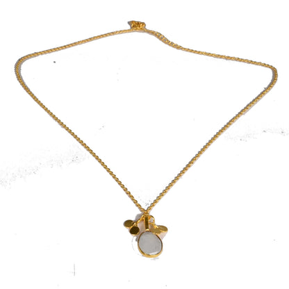Euro Gold Gemstone Necklace 50 cm  A230