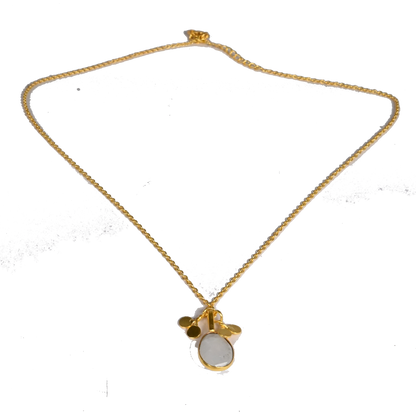 Euro Gold Gemstone Necklace 50 cm  A230