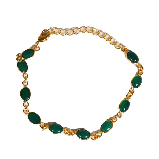 Euro Gold Gemstone Bracelets  A233