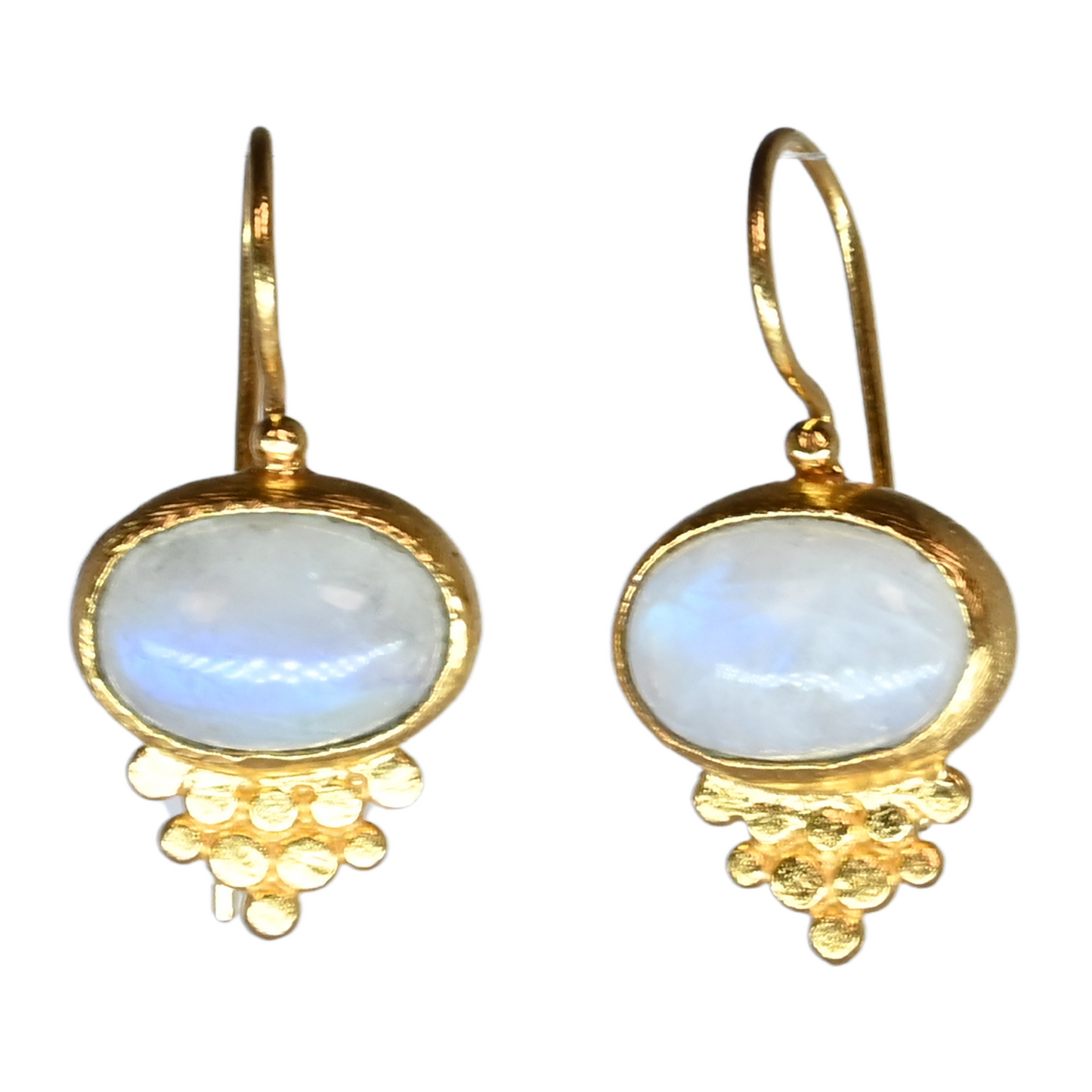 Euro Gold gemstone earrings - A238